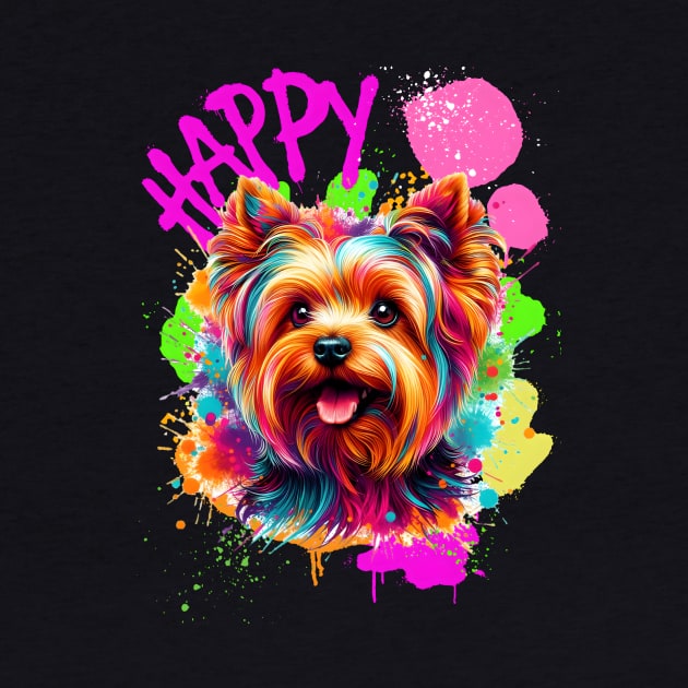 A colorful Yorkshire terrier by NightvisionDesign